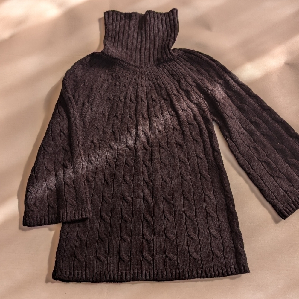 Alfani Brown Cowl Neck Sweater with Cable Knit Design